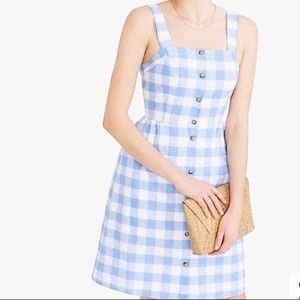 J crew Factory linen/cotton gingham dress